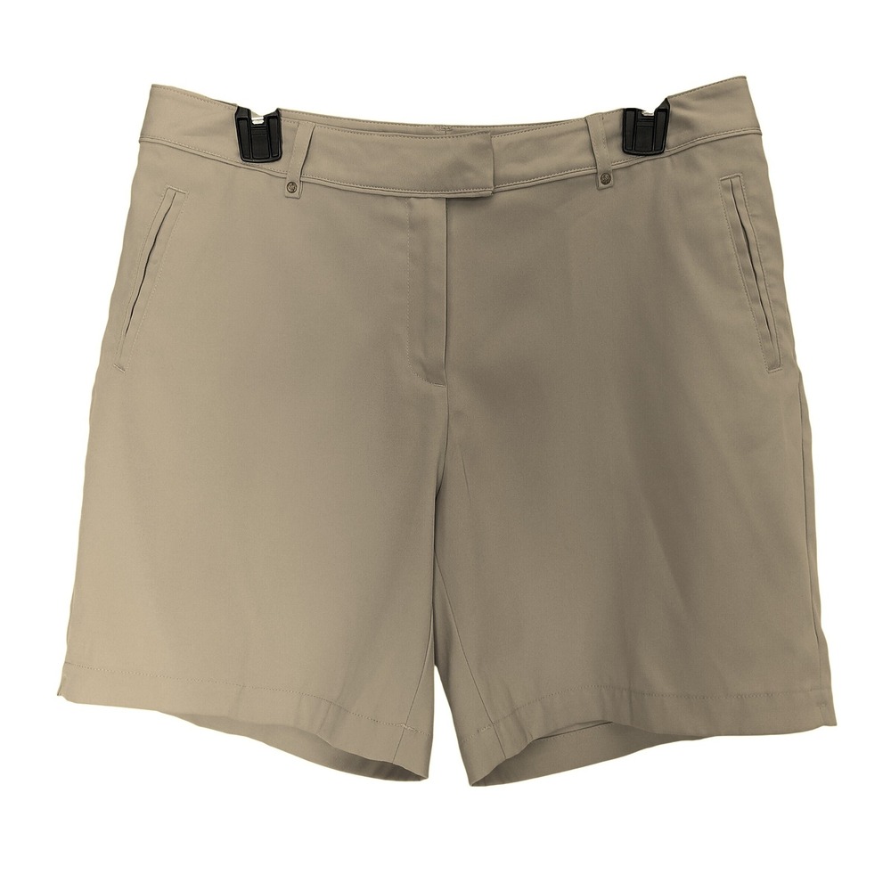 Lady Hagen Golf Shorts Women 8 Khaki Performance Activewear Casual Solid